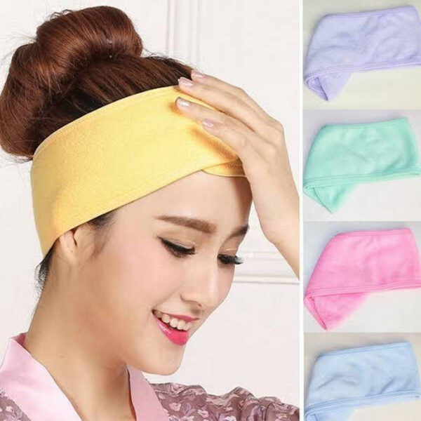 Headband Accessories bath Makeup Hair Wrap Towelings Head Band Salon SPA Facial Beauty Wash Tools Adjustable Elastic Stretch - Image 2