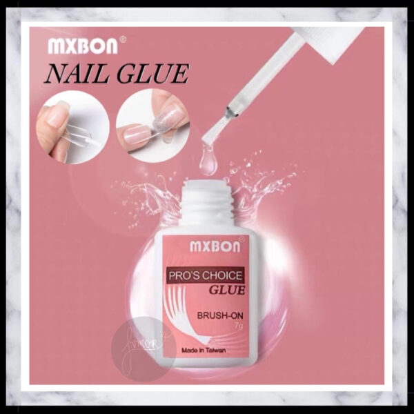 Mxbon 7g Fast Drying Nail Glue for False Nails Glitter Acrylic Decoration with Brush False Nail Tips Design Acrylic Nails For Girls