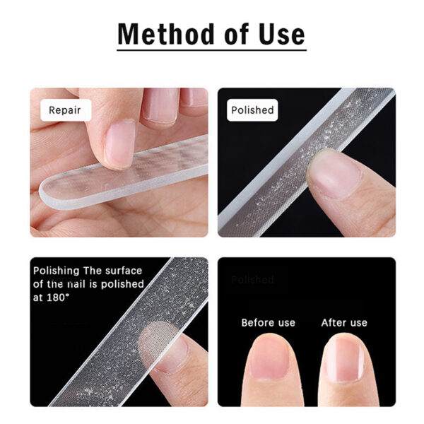 1PC Professional Nano Glass Nail Buffer Durable File Shiner Manicure Files Nail - Image 3