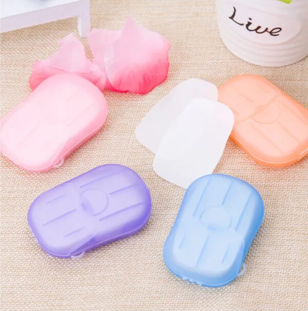 20PCS Portable Paper Soap Disposable Soap Paper Flakes Washing Cleaning Hand for Kitchen Toilet Outdoor Travel Camping Hiking - Image 3