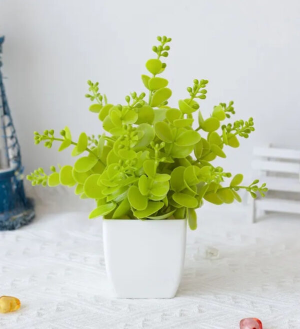 Artificial Plants Mini Potted Plant Small Greenery Decor for Indoor Home Farmhouse Aesthetic Bedroom Shelf Office Desk Bathroom Decoration - Image 3