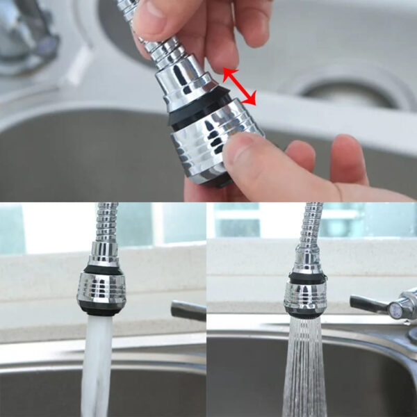 Universal Turbo Flex splash 360 degree swivel tap water filter nozzle bathroom faucet Shower filter head water saving - Image 7