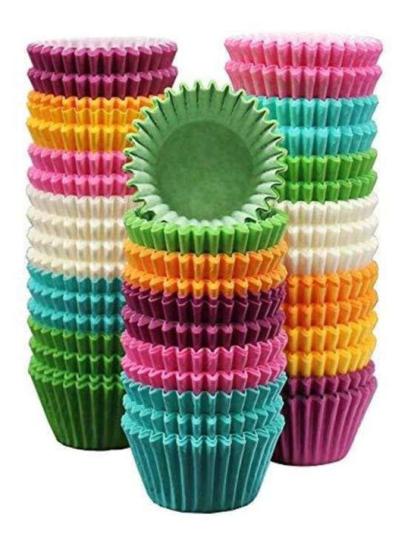 Best Cupcake Deal- 6 Cupcake tray Muffin Baking Tray+ Cupcake Muffin Paper Liners 50 Pcs Multicolor+ Non Stick Spatula and Oiling Brush - Image 3