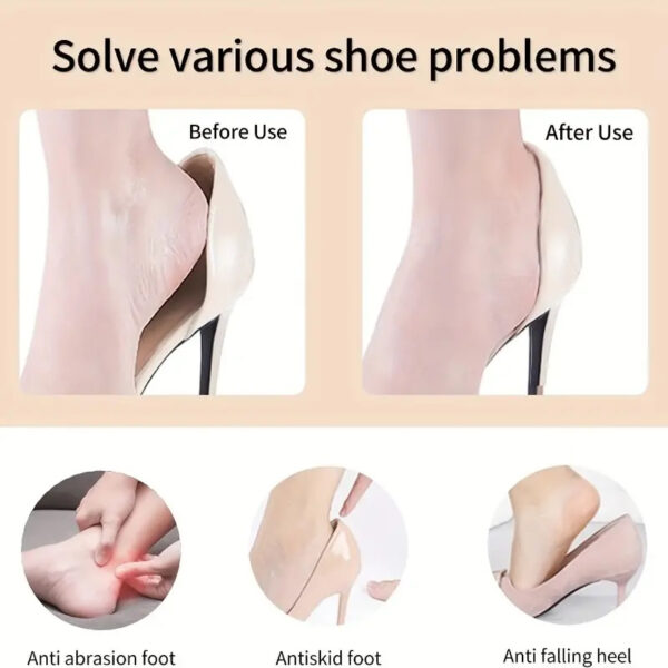 1 Pair High Heel Insole Shoes pad for Women Adjust Size Adhesive Heels Pads Liner Grips Protector Sticker Pain Relief Foot Care Insert - Image 5