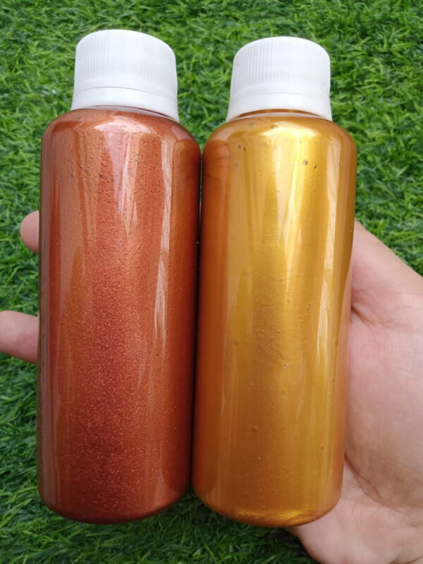 Golden Metallic Acrylic Paint - Permanent Waterproof Paint 60ml and 120ml