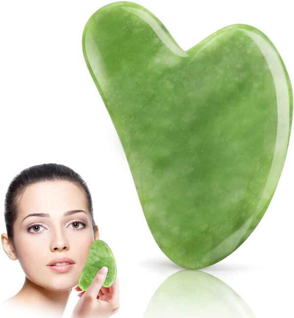 Anti-Aging Natural Stone Jade Gua Sha Heart Shape Scrapper for Face Massage Slimming Facial Relaxation and Face Lift - Image 6