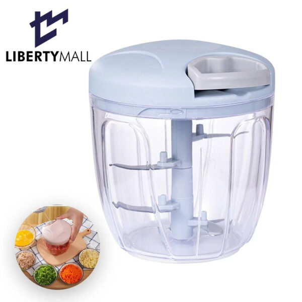 Liberty Mall Multifunction and Manual Hand Pull Speedy Chopper with 5 Blades 900ml Vegetable Cutter/Speedy Chopper/Mincer/Mixer - Image 7