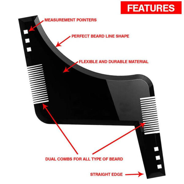 Double Side Beard Shaping Beard Shaper PLUS Comb For Line Up and Men Bread Comb - Image 4