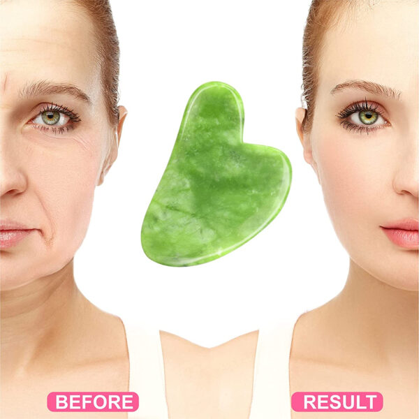 Anti-Aging Natural Stone Jade Gua Sha Heart Shape Scrapper for Face Massage Slimming Facial Relaxation and Face Lift - Image 8