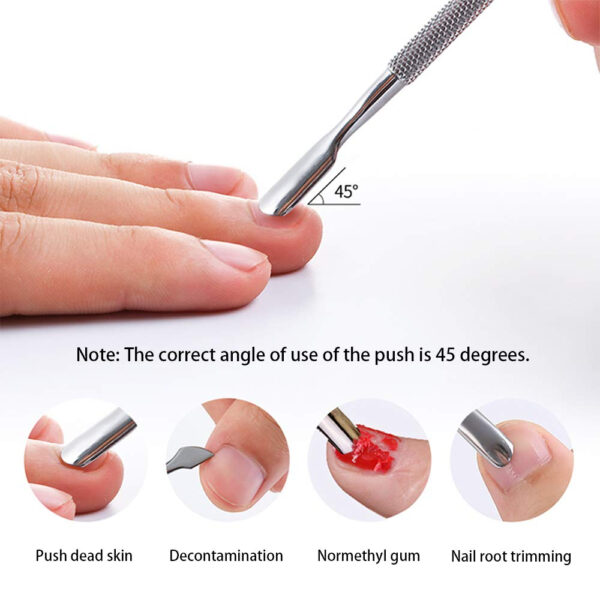 Cuticle Nipper Laputa Cuticle Cutter Tools and Remover with pc kit Cuticle Pusher for Dead Skin - Durable Manicure Tools and Cuticle Nail Clippers sat- Stainless Steel - Image 8