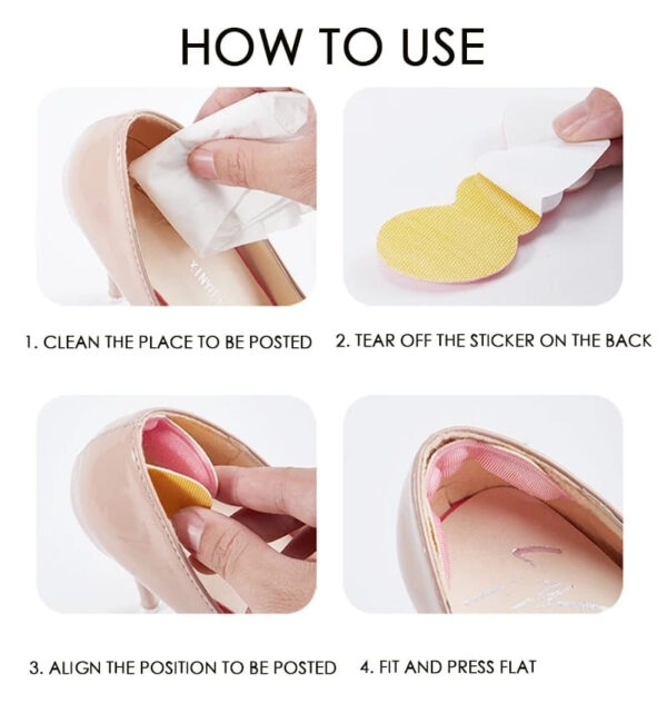 1 Pair High Heel Insole Shoes pad for Women Adjust Size Adhesive Heels Pads Liner Grips Protector Sticker Pain Relief Foot Care Insert - Image 8