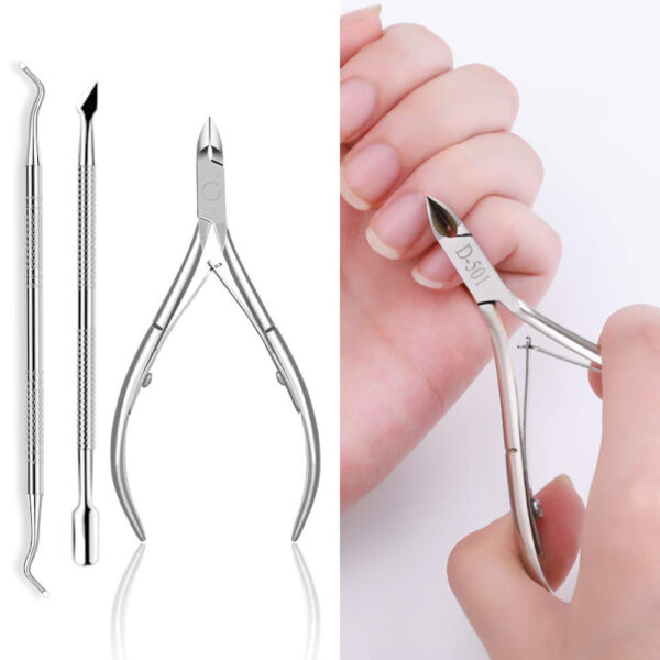 Cuticle Nipper Laputa Cuticle Cutter Tools and Remover with pc kit Cuticle Pusher for Dead Skin - Durable Manicure Tools and Cuticle Nail Clippers sat- Stainless Steel - Image 10