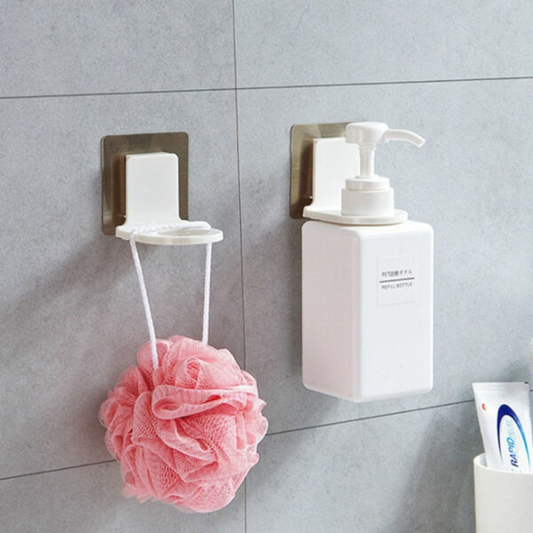 Multifunctional Bottle Hanging Wall Soap Soap Shower Gel Bottle Holder, Shampoo Holder Hook, Hand Soap Detergent Shelf Bathroom Kitchen Accessories - Image 3