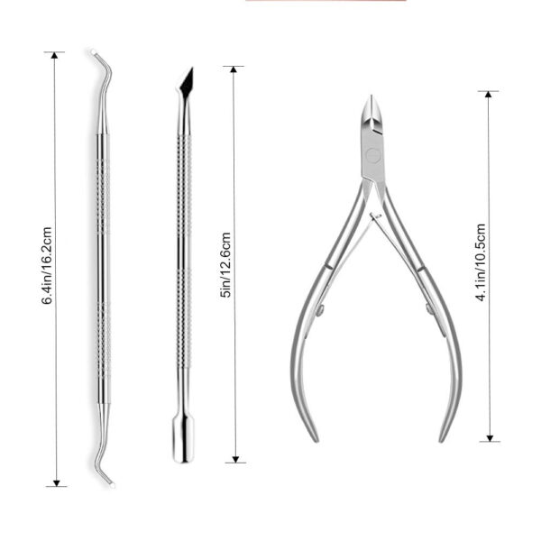 Cuticle Nipper Laputa Cuticle Cutter Tools and Remover with pc kit Cuticle Pusher for Dead Skin - Durable Manicure Tools and Cuticle Nail Clippers sat- Stainless Steel - Image 11