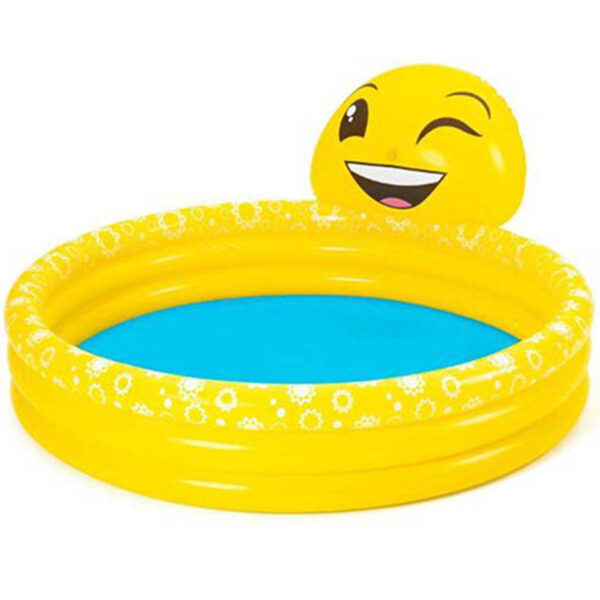 BESTWAY INFLATABLE SUMMER SMILES SPRAYER SWIMMING POOL KIDS INFLATABLE BATHTUB SUMMER FUN TOY 65x57x27 - 53081