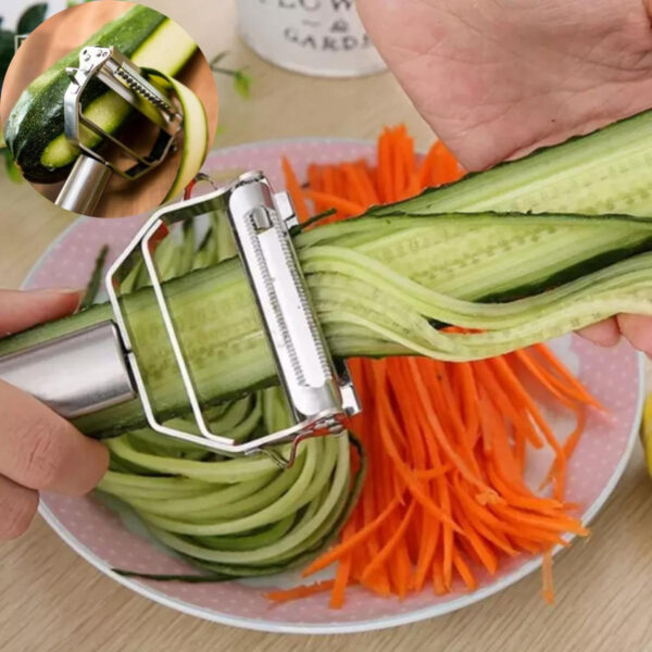 peeler cutter and julienne grater clever cutter ultra sharp blade peeler knife kitchen gadget kitchen tool stainless steel vegetable chopper - Image 4