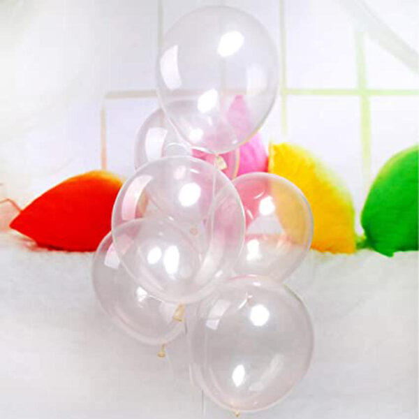 Pack of 25 Transparent Balloons 12 inch Clear Latex Balloons for Parties Decorations