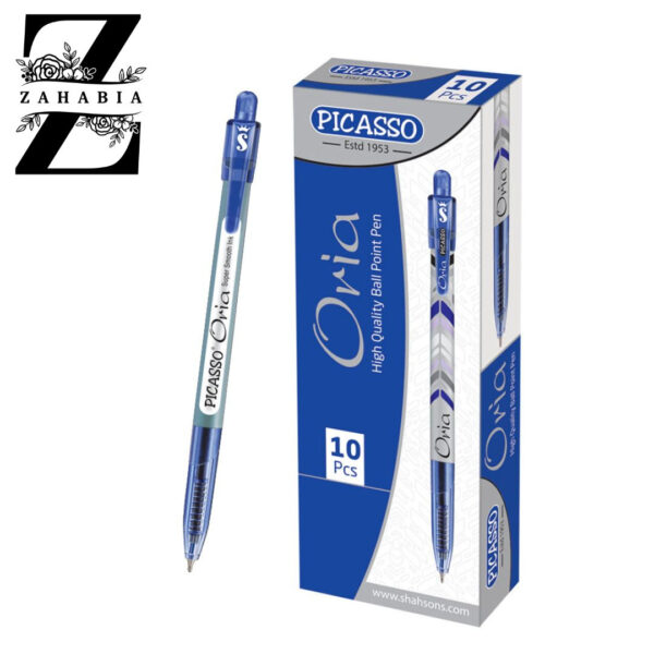 Picasso Oria Pen - Ballpoint - Pen Box -School Stationery - Office Statoinery - Blue Pen - Red Pen - Black Pen - Pack of 10 Pens - Image 10