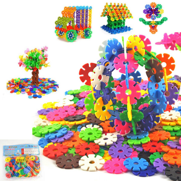 72 Pcs - Colorful Snowflake Building Blocks - Brain and Educational Toys for kids and Boys