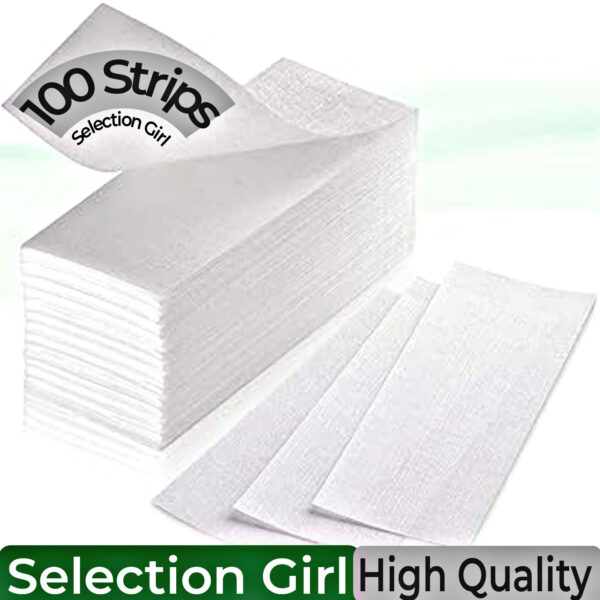 100 Wax Strips By Selection Girl - Non Woven Fleece Stripes For Warm Wax And Sugar Paste - Skin-friendly And Tear-resistant Hair Removal For Any Type Of Depilation On The Leg, Chest, Back, Intimate Area And Face - Image 2