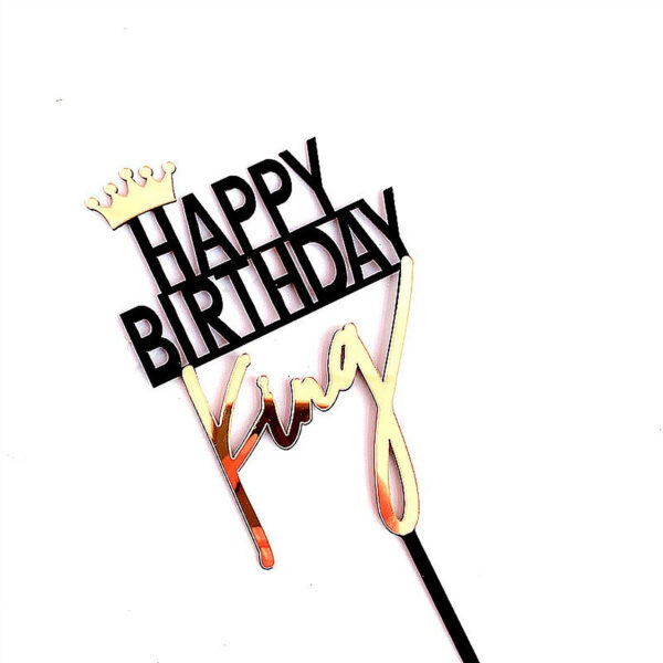 Happy Birthday Cake Topper Prince / Princess / King / Queen Cake Topper for Birthday Girl and Boy Birthday Parties. - Image 5