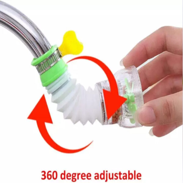 1 Kitchen organizer accessories fan faucet tap shower 360 rotatable adjustable water filter kitchen tools water saving kitchen and bathroom shower tap extender Bendable Splash Proof Water Tap Diffuser Nozzle - Image 10