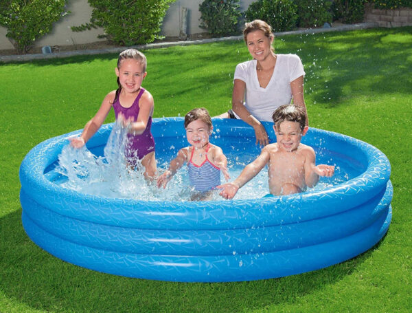 BESTWAY INFLATABLE COLOUR 3 RING SWIMMING POOL KIDS INFLATABLE BATHTUB SUMMER FUN TOY 183x33 cm - 51027 - Image 3