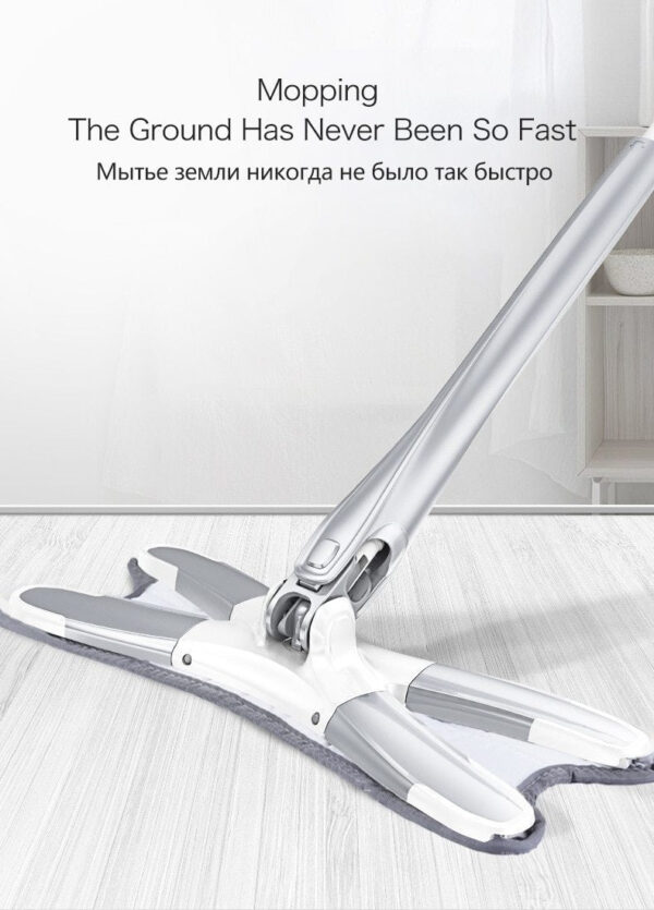 X-type Floor Mop with 3pcs Reusable Microfiber Pads 360 Degree Flat Mop for Home Replace Hand-free Wash Household Cleaning Tools