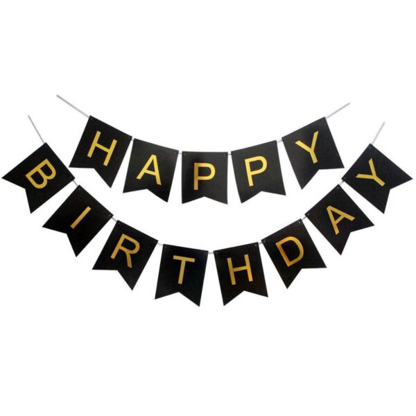 Happy Birthday Banner Decoration Set For (Boys & Girls) Pink, Black, Blue and All colors Birthday Banner Best for Birthday theme party Decorations. - Image 6