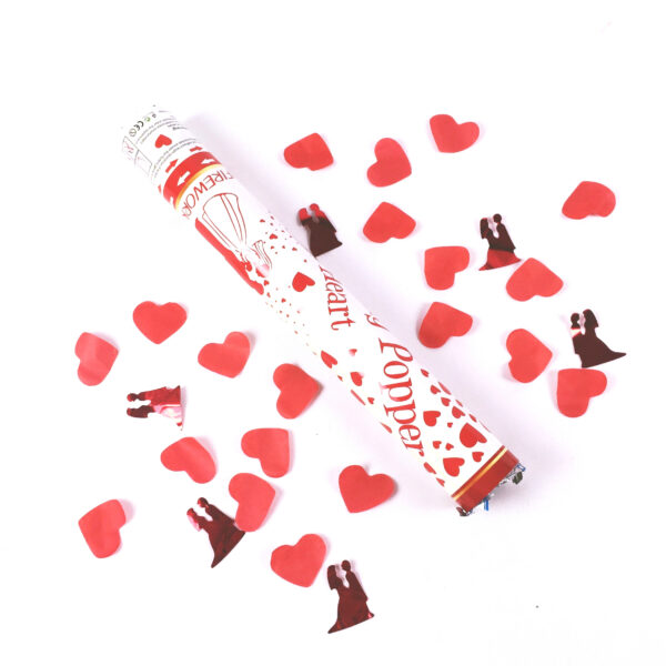 1 Pc Large Heart Shaped Confetti Party Popper for Wedding Anniversary, Happy Birthday, Engagement Heart Petal Party Popper - Image 5