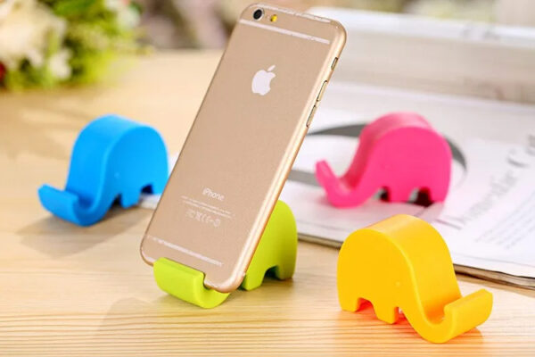 (Pack of 4 )Cute Cartoon Mini Elephant Phone Holder Multifunction Desktop Stand Tablet PC Stand Portable Lazy Bracket Watching TV - Image 4