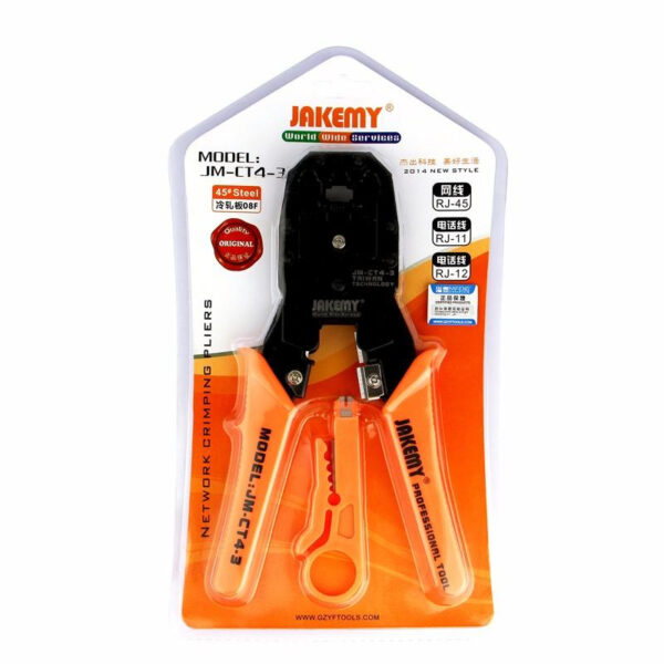 JAKEMY NETWORK PRO DEAL - CABLE CRIMP + NETWORK CABLE TESTER + RJ45 12 CONNECTORS + 9V BATTERY - Image 6