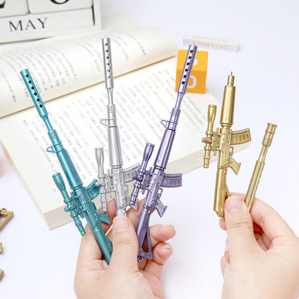 Creative Gun_Shape Gel Pen for Kids School Children Best Gift for PUB G Lover & Army Person School Office Stationery Gel Pens Stationary for School and Birthday Gift - Image 5
