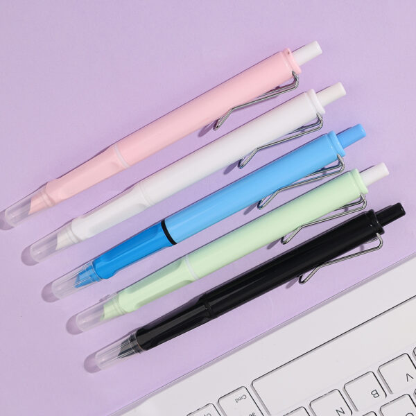 1PC Press Type Fountain Pen Calligraphy Multi-function Pen 0.38MM Business Stationery Office School Supplies - Image 5