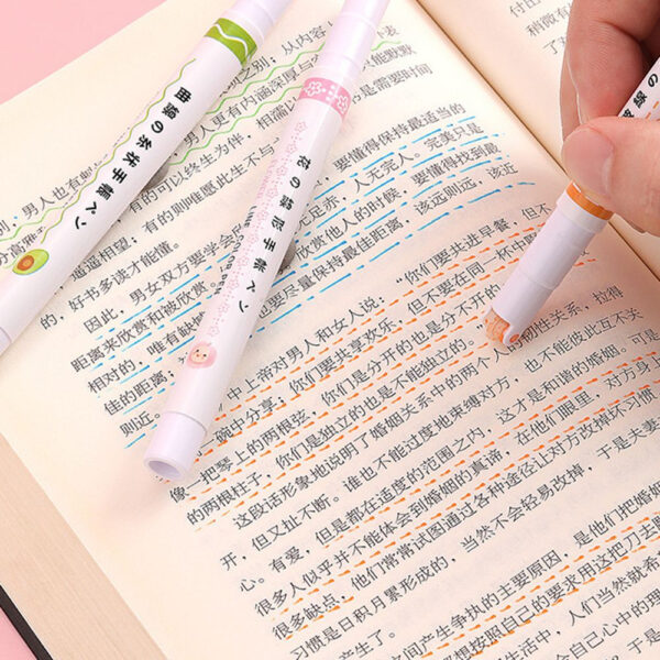 1/6Pcs Novelty Heart Flower Line Shaped Highlighter Pen Roller Tip Curve Liner Art Marker For Writing Drawing Stationery - Image 10
