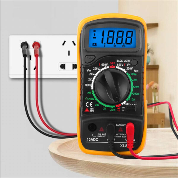 XTMAX XL830L Digital Multimeter, Multi Meter Manual Ranging Includes Volt Meter Digital, Ammeter, Ohmmeter with Backlight LCD - Image 7