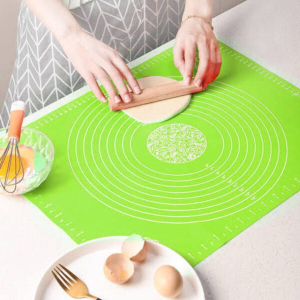 Kitchen organizer Silicone Baking Mat Roti mat Innovative Baking Solutions bake like a Pro mat for kitchen roti mat anti Slip dough mat with measurements kitchen baking accessories dough rolling pad baking made easy tools pastry cake roti maker - Image 5