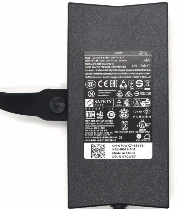 Slim Ac Adapter 19.5V 6.7A laptop charger for Dell_ Alienware 15 R1 M15x Inspiron M170 M1710 M2010 9100 9200 DA150PM100-00 - Image 6