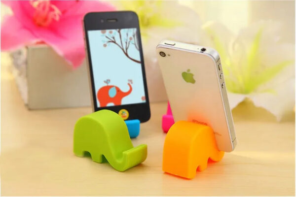 (Pack of 6 ) Cute Cartoon Mini Elephant Phone Holder Multifunction Desktop Stand Tablet PC Stand Portable Lazy Bracket Watching TV - Image 6