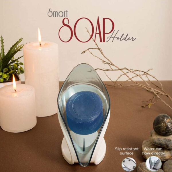 Very stylish Smart soap holder high quality leaf shape for bathroom fitting kitchen household essentials self adhesive soap dispenser bathroom accessories kitchen accessories leafy dish - Image 4