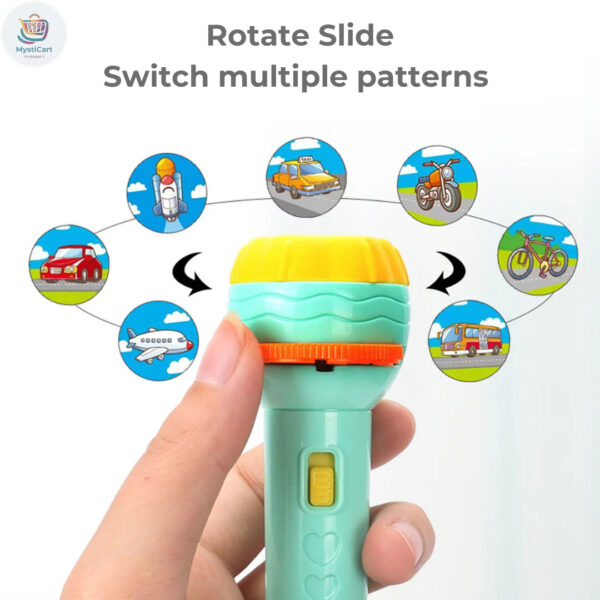 Best Projector Flashlight Birthday Gift Toy For Kids - Flashlight Projector Early Childhood Educational Toy Projector Torch For kids Multicolor - Image 6
