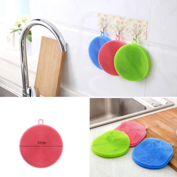 Pack of 3 2020 New Multi-Purpose Silicone DishWasher Sponge Multi Color - Image 7