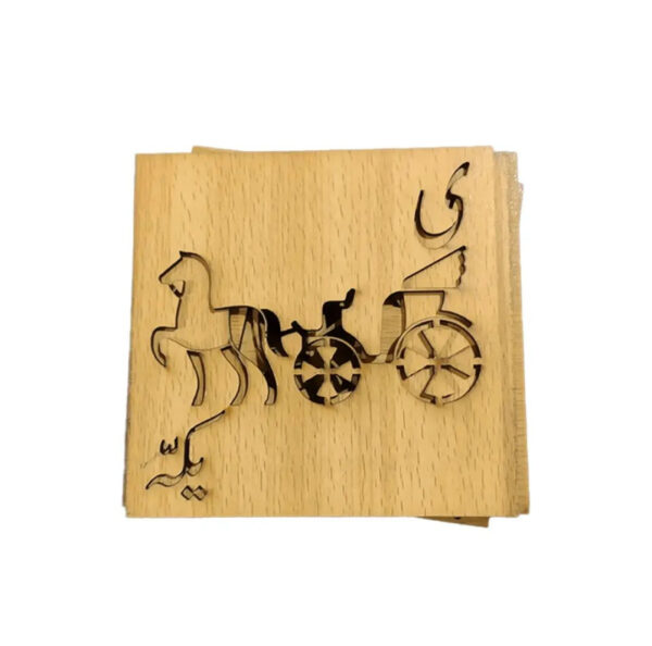 Kids Wooden Urdu Writing And Drawing Stencils Urdu traicing Slate Stencil With Pictures haroof e tahaji For Kids - Image 7