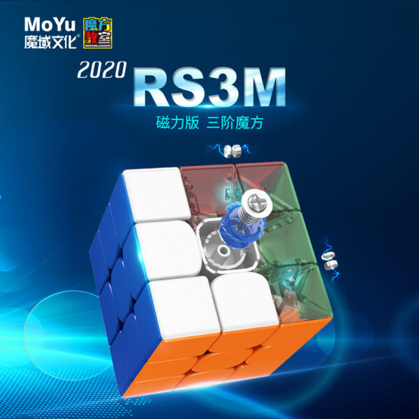 Moyu RS3M 2020 Cube 3x3 Magnetic Cube Magic Puzzles Speed Cube Magnets Cube 3*3 Sticker less Toys For Children R3SM - Image 7