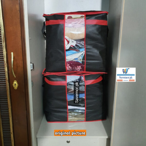 High quality Storage bags for clothes with visible window 50 gsm and 75 gsm wardrobe organizer space saver closet organizer Non Woven Bamboo storage box clothes storage shoe organizer - Image 13