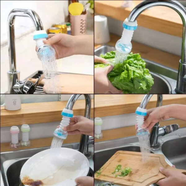 Kitchen organizer accessories Fan faucet tap shower Tap extender 360 rotatable adjustable water filter kitchen tools water saving bathroom shower tap cover kitchen organizer - Image 2