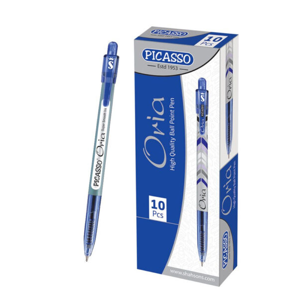 Picasso Oria Pen - Ballpoint - Pen Box -School Stationery - Office Statoinery - Blue Pen - Red Pen - Black Pen - Pack of 10 Pens - Image 5