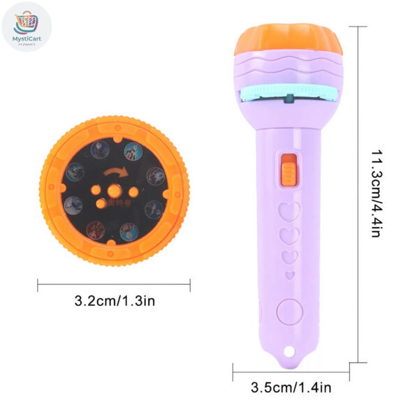 Best Projector Flashlight Birthday Gift Toy For Kids - Flashlight Projector Early Childhood Educational Toy Projector Torch For kids Multicolor - Image 8
