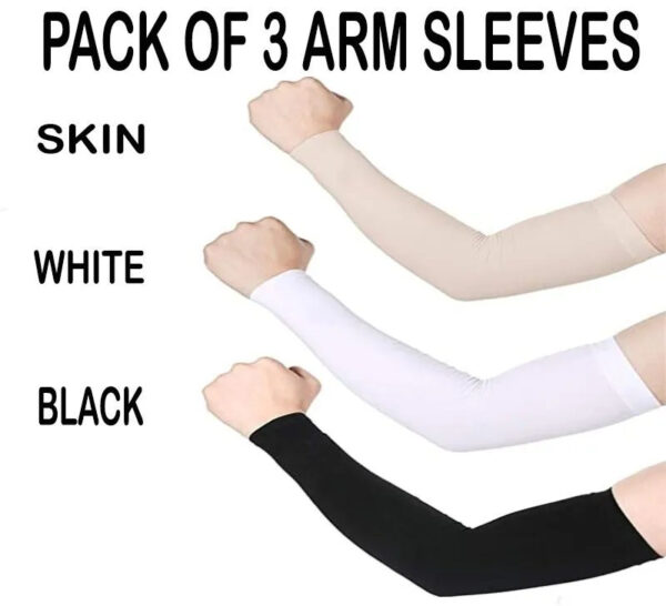 1 Pair UV Sun Protection Compression Cooling Sports Arm Sleeves Warmer Covers for Men Women, Cycling Golf Basketball Driving Fishing Running - Image 3
