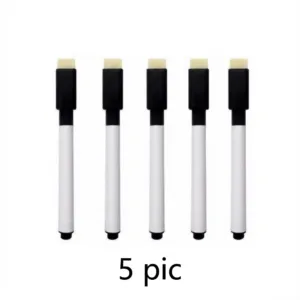 Artisian-White Board Marker for kids with duster, 5 Pcs Pack ONLY Black